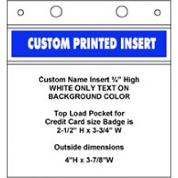 Badge Holder CUSTOM NAME & CREDIT CARD Conference - 100 pack